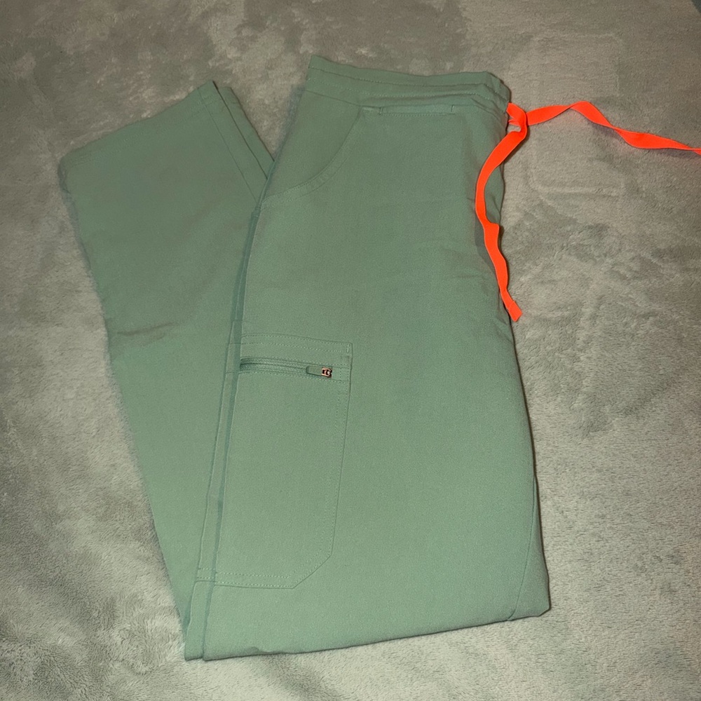 Figs Sea Green yola scrub pants